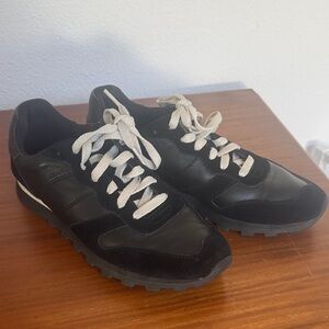 COACH Womens Black Leather Sneakers 8